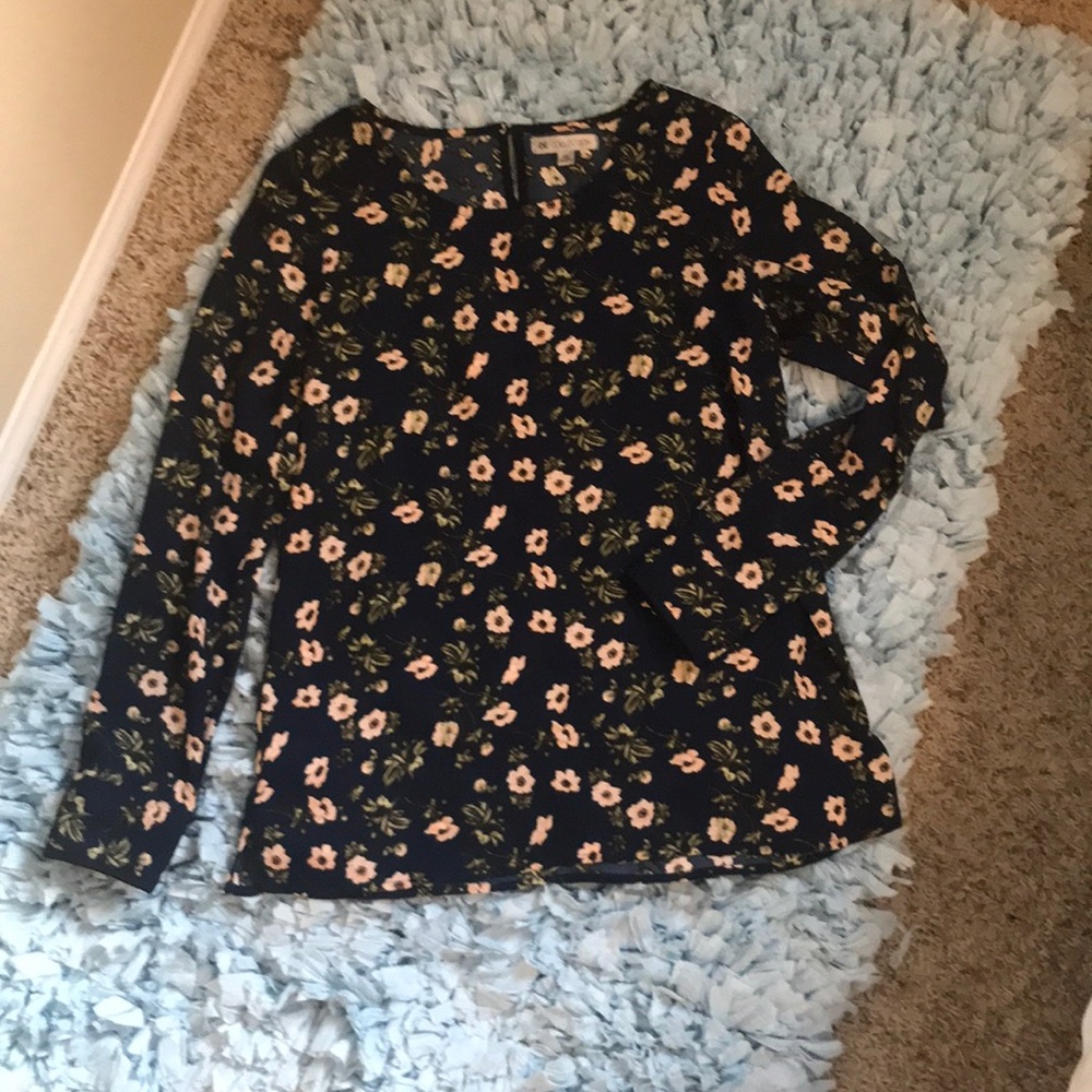 Downeast Floral Sheer Blouse